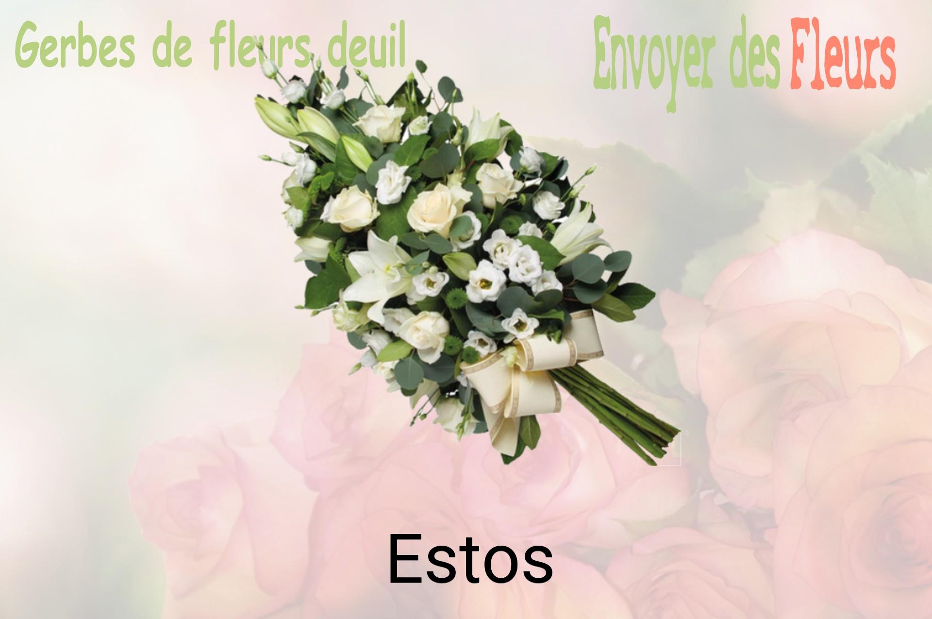 Gerbe de fleurs de deuil livrée à Estos
